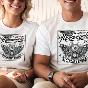 Legendary Riders Motorcycle T-Shirt: Retro Biker Graphic Tee