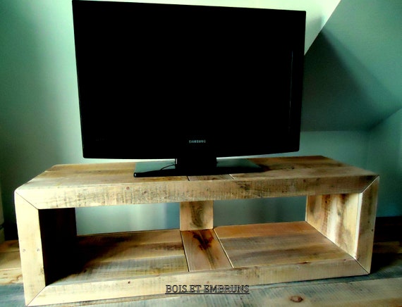 Wooden Tv Cabinet Footboard For Bed Bench Raw Wood Etsy