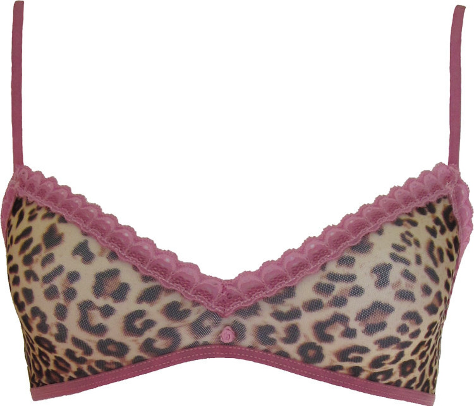 Sheer Mesh Bralette With Lace Detail Etsy