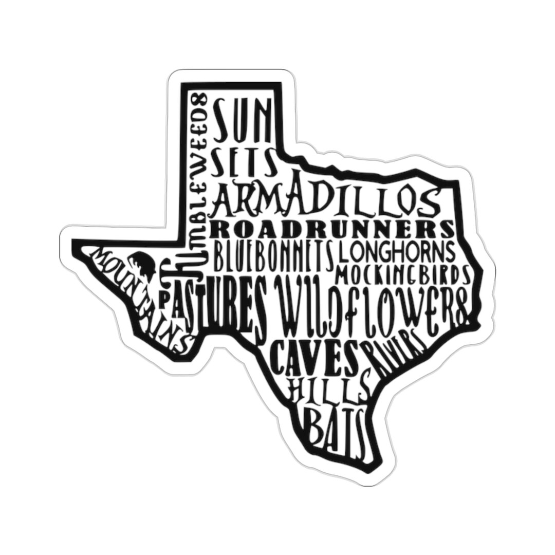 Texas Sticker State of Texas Sticker Texas Pride Sticker Etsy