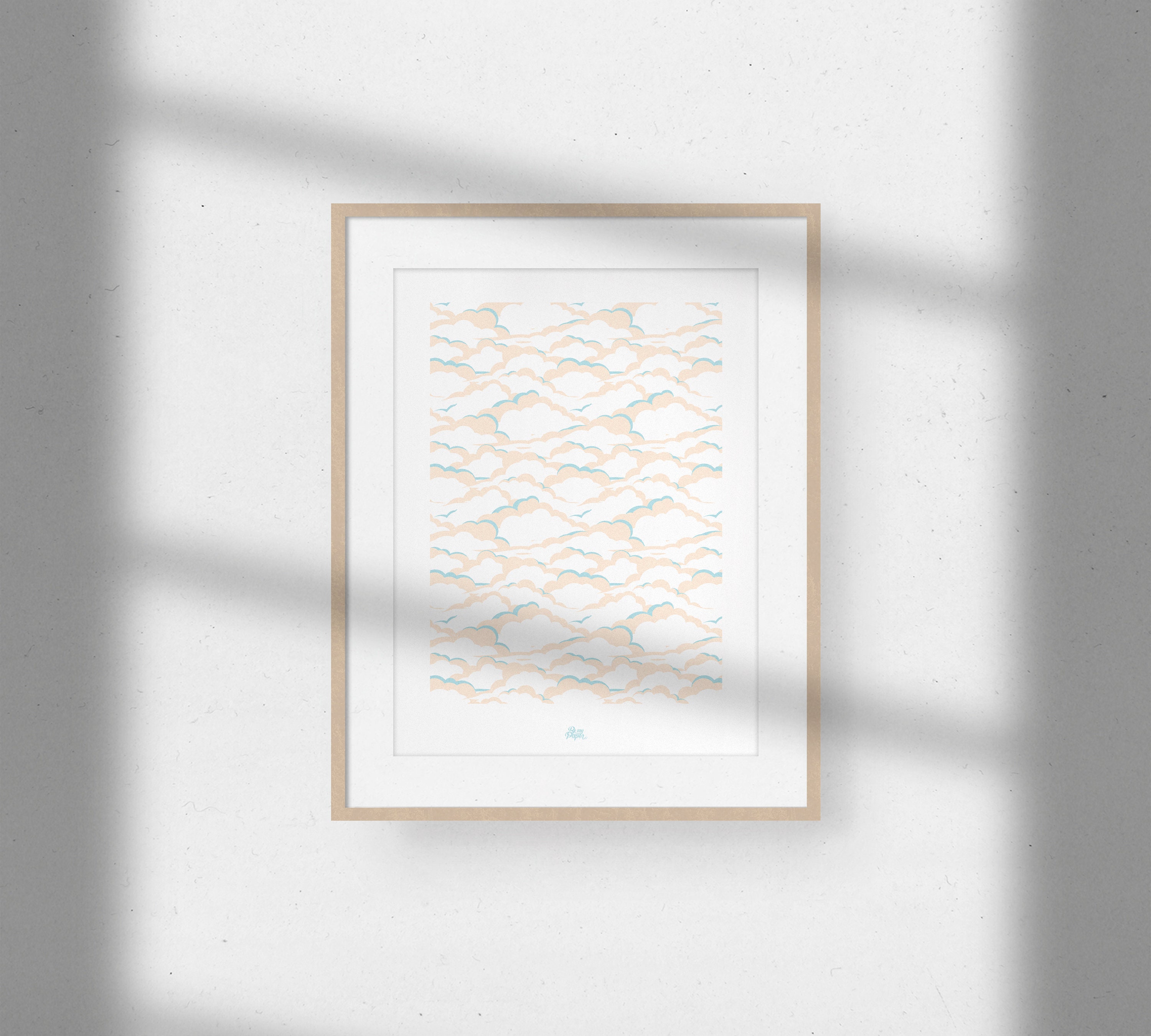 Affiche Illustration Nuages Chambre d'enfants - Cloudy