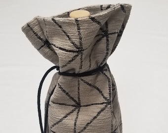 Handmade Velvet Wine Bottle Bag | Reusable Gift Tote