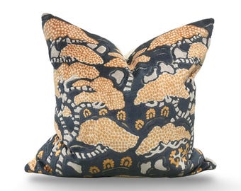 Decorative Pillow Bonsai & Gingko Midnight Orange - 20x20" Knife Edge Cover