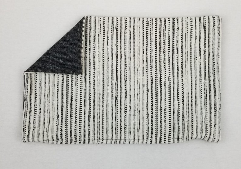 Ivory WhiteBlack Blended Vertical Striped Decorative Lumbar Pillow Covers ONLY Encore Ink Blot