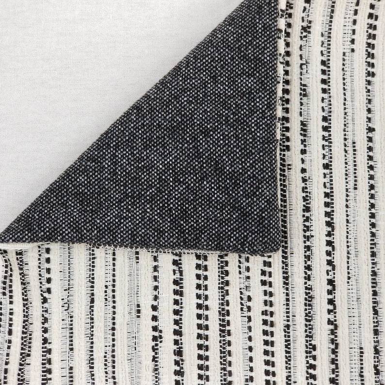 Ivory WhiteBlack Blended Vertical Striped Decorative Lumbar Pillow Covers ONLY Encore Ink Blot