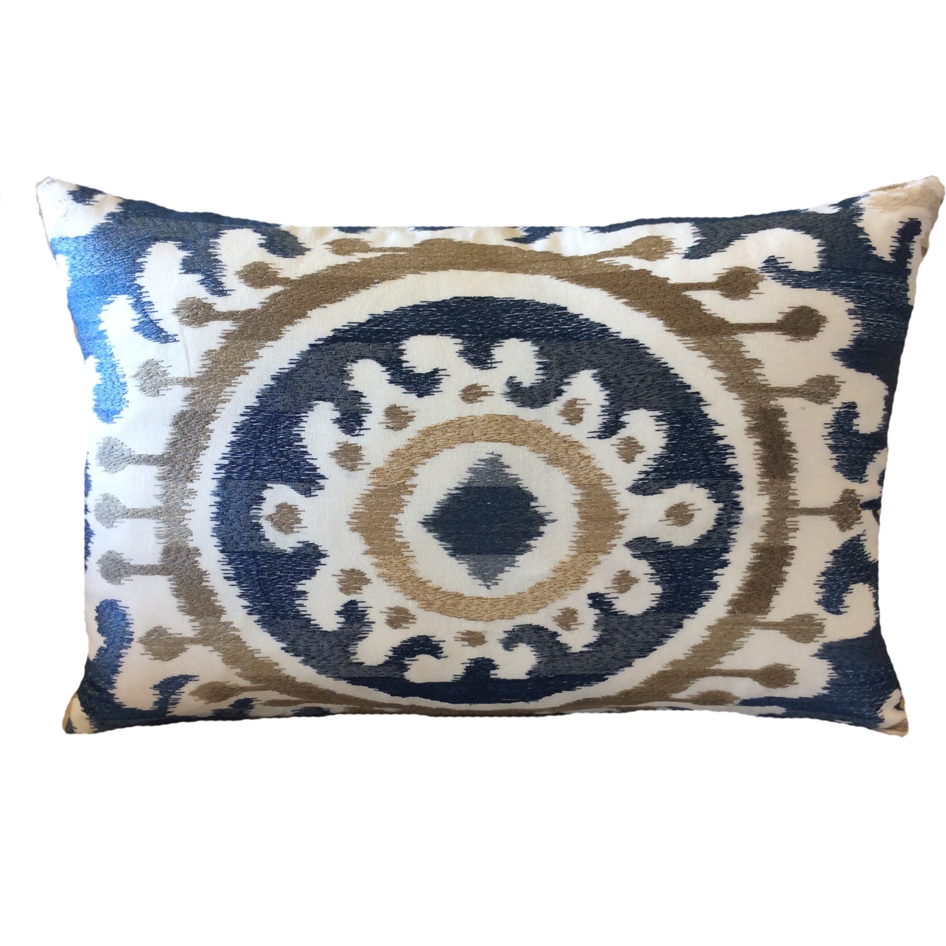 Colefax Fowler Fabric Blue And Gold Embroidered Pattern Etsy