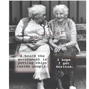 Chips:  vintage photograph greeting card; sassy, humorous, hilarious, cute, unique, sarcastic, retro.  #1214