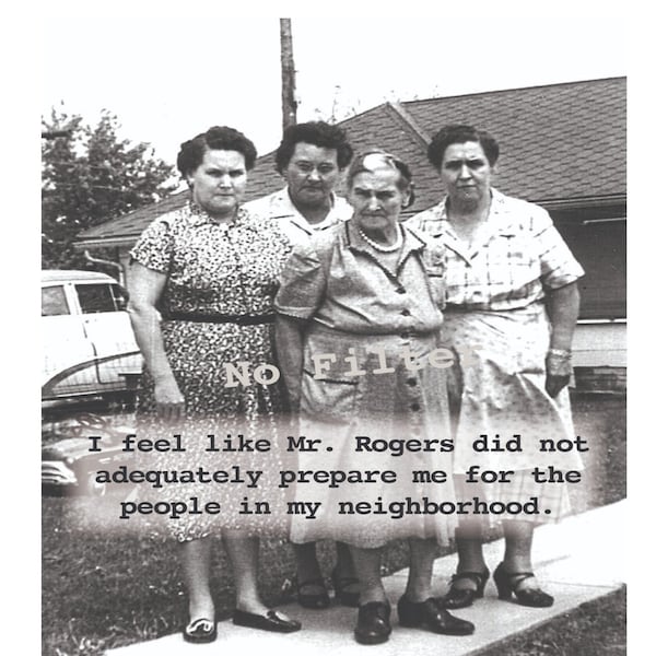 Mr. Rogers:  vintage photograph greeting card; sassy, humorous, hilarious, cute, unique, sarcastic, retro.  #2205