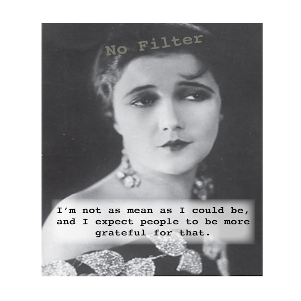 Grateful: vintage photograph greeting card; sassy, humorous, hilarious, cute, unique, sarcastic, retro.  #1608