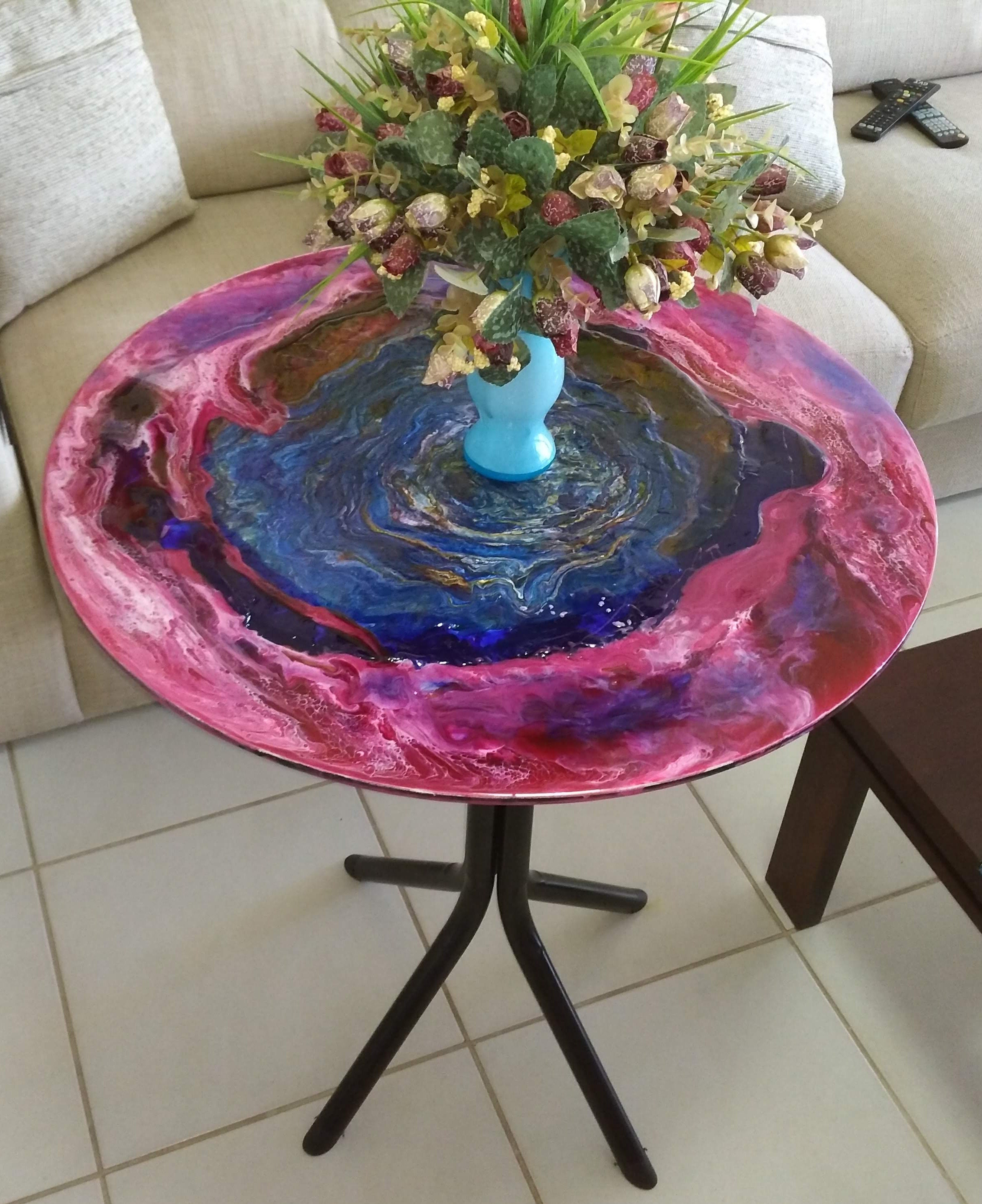 Table Top Resin Art Beautiful Sky and Universe 70 cm diameter Etsy