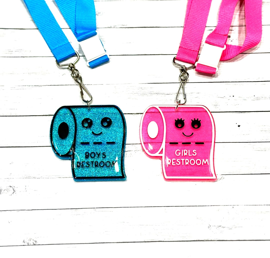 Restroom Hall Pass, New Teacher Gift, Elementary Fun Decor, Pass for ...