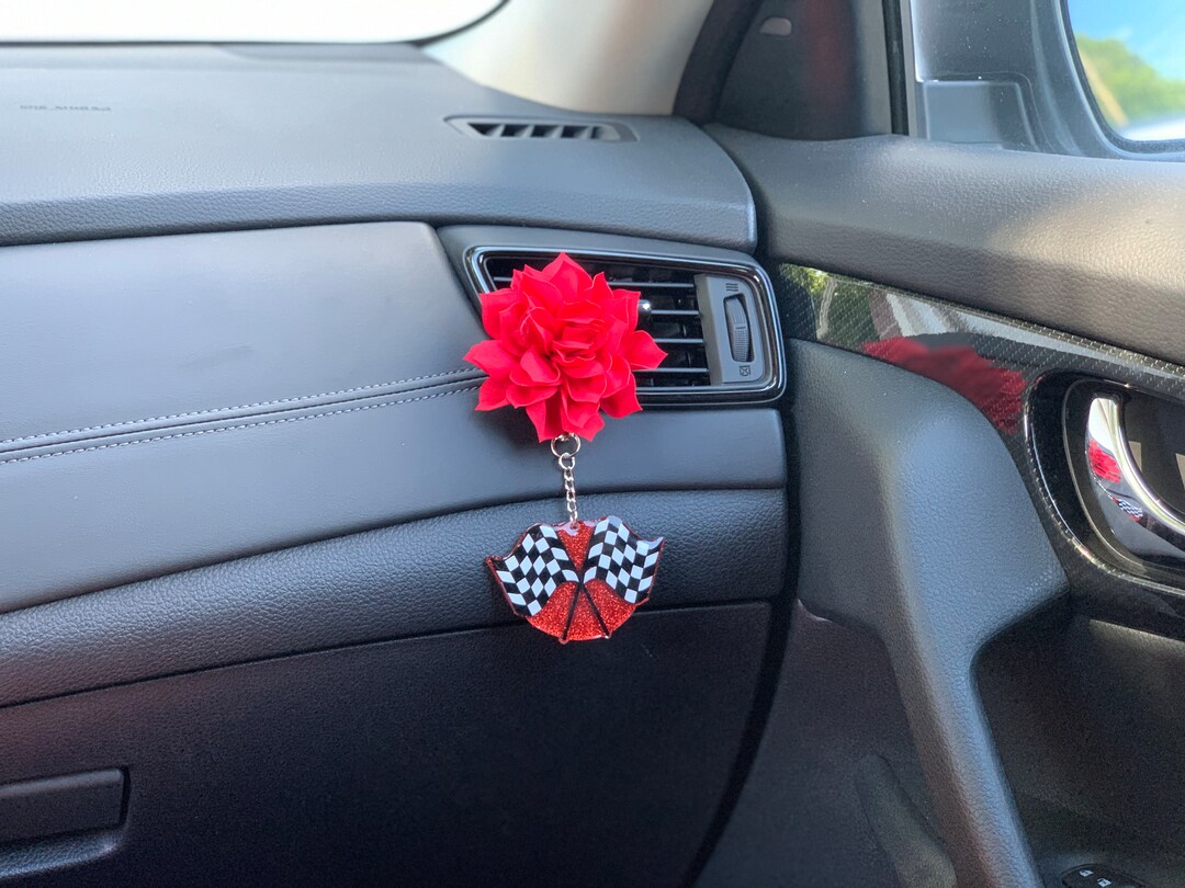 Racing Checkered Flags Car Air Freshener, Vent Clip, Acrylic Freshie, Racing Flags Etsy
