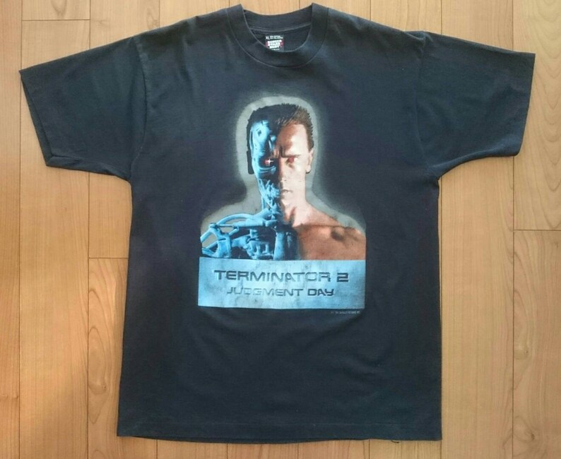 VTG 1991 Terminator 2 Judgement Day Shirt XL Extra Large Vintage Robocop Sweater Tee Carolco Predator Schwarzenegger