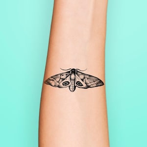 Moth Tattoo | Temporary Tattoo | Not a Tattoo | gothic temporary tattoos | Halloween Tattoo