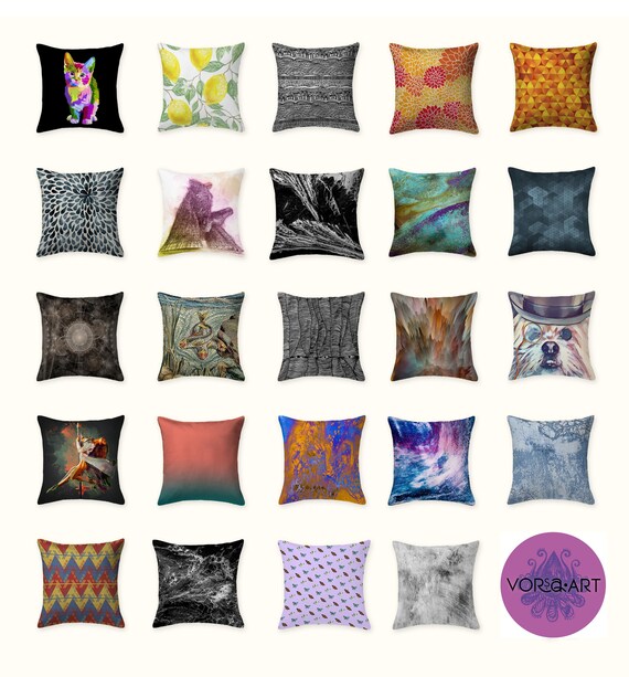 vibrant throw pillows