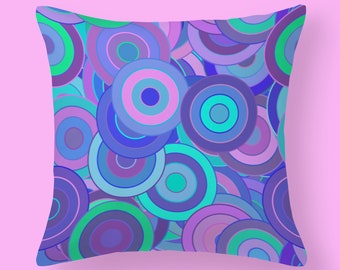 Purple Geometric Cushion | Cushions UK | Purple Decorative Pillow | Scatter Cushions | Purple Cushion | Quirky Home Decor