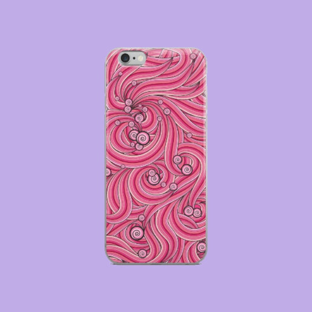 Pink Phone Case Line Art iPhone Case Samsung Galaxy Huawei Phone Case