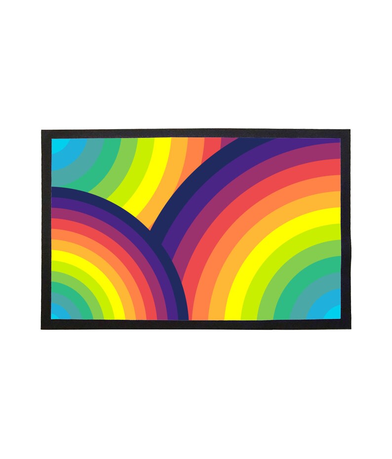 Rainbow Doormat Rainbow Mat rainbow doormat house Etsy