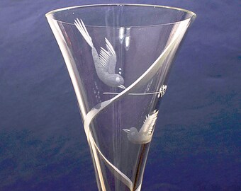 Enamel Puffin Vase Flower Glass Cut Crystal Vase Coast Bird Gift