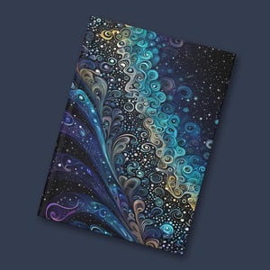 Abstraktes Milchstraßen-Notizbuch (Hardcover), Tagebuch für himmlische Träume, Notizbuch für kosmische Weltraumkunst oder Rezeptbuch