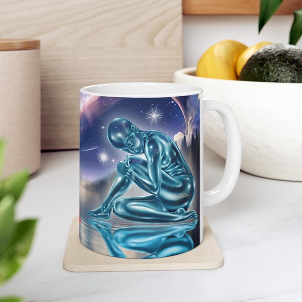Astral Predator 11oz. Designer Coffee Mug with a Space Art / Psychic Theme  by P. D. Fougeres