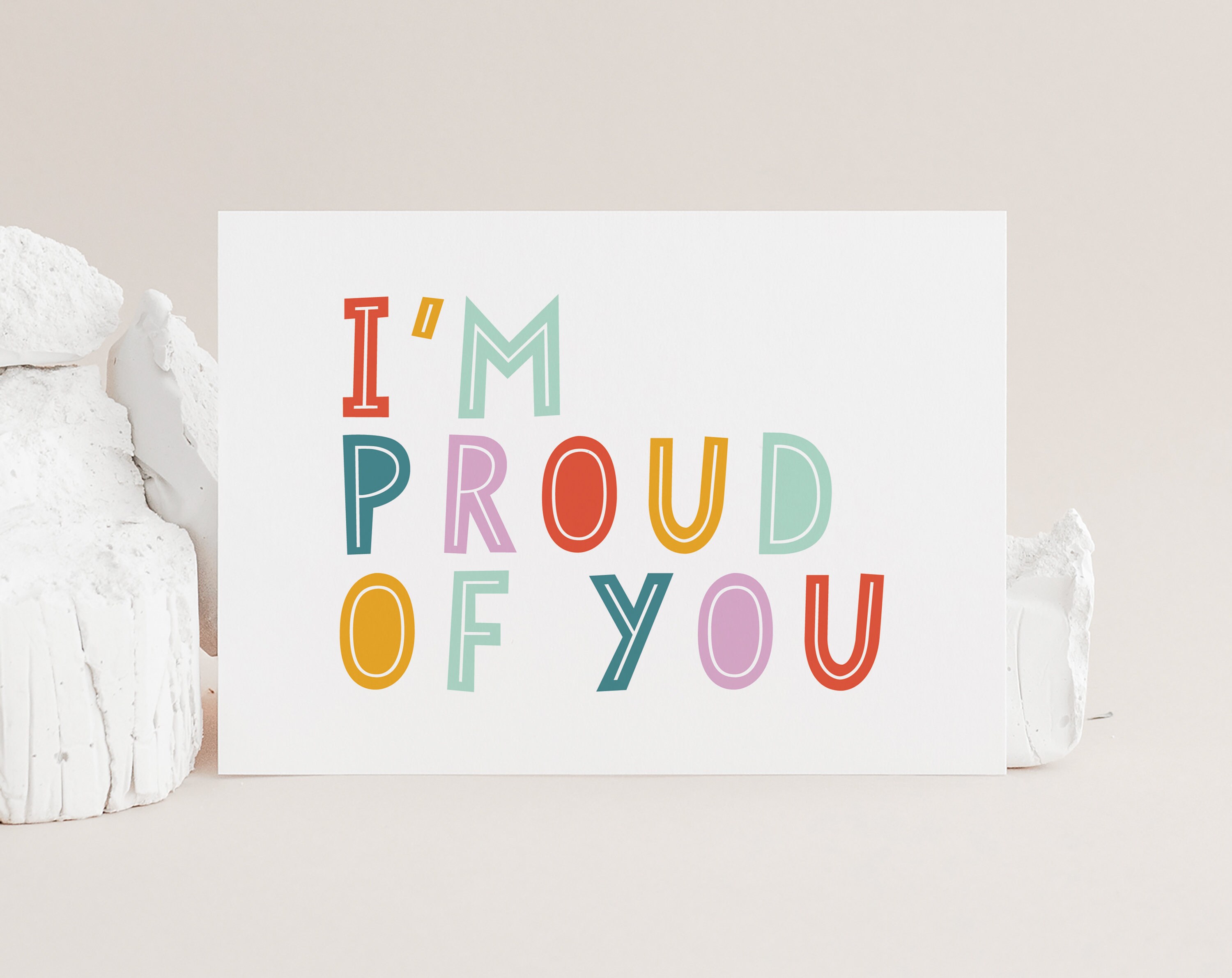 I'm Proud of You Printable Greeting Card Printable Etsy