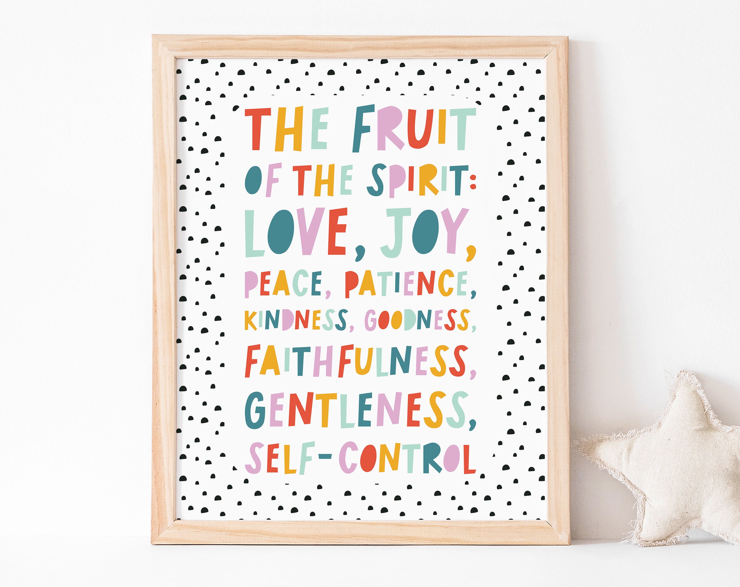 The Fruit of the Spirit Nursery Wall Art the Fruit of the Etsy