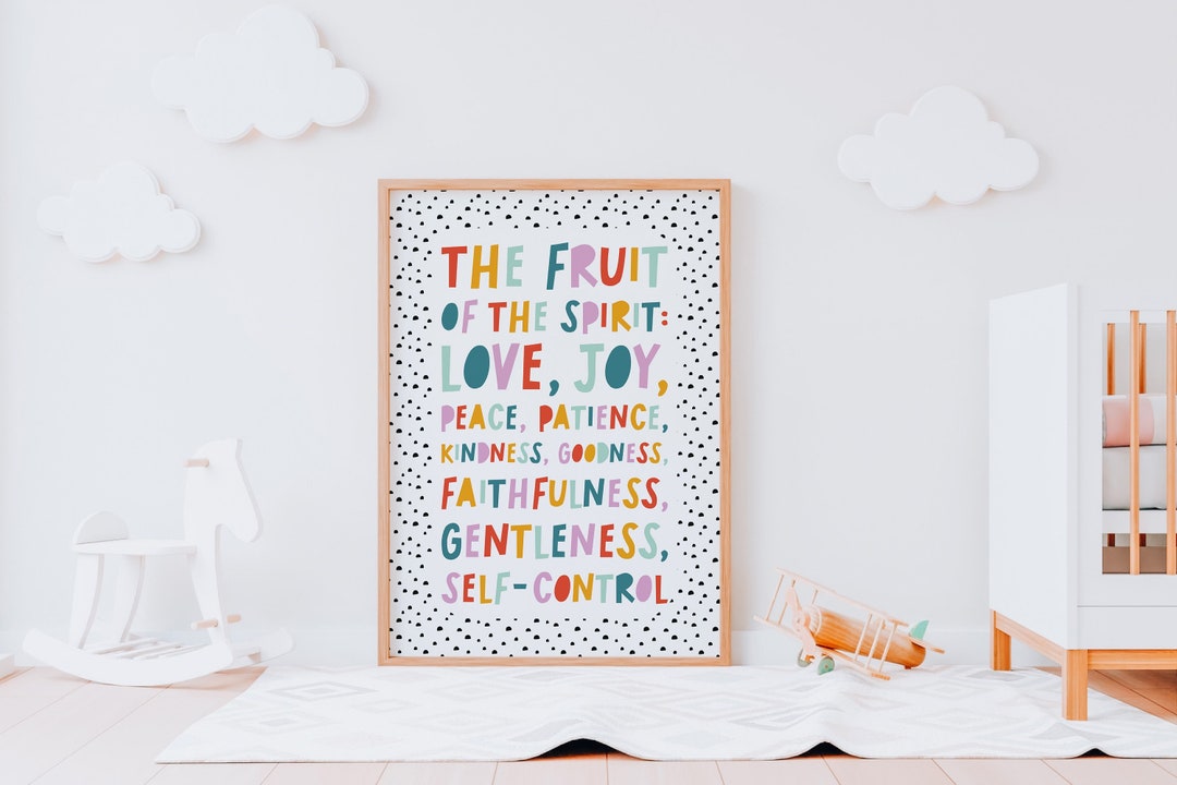 The Fruit of the Spirit Nursery Wall Art the Fruit of the - Etsy