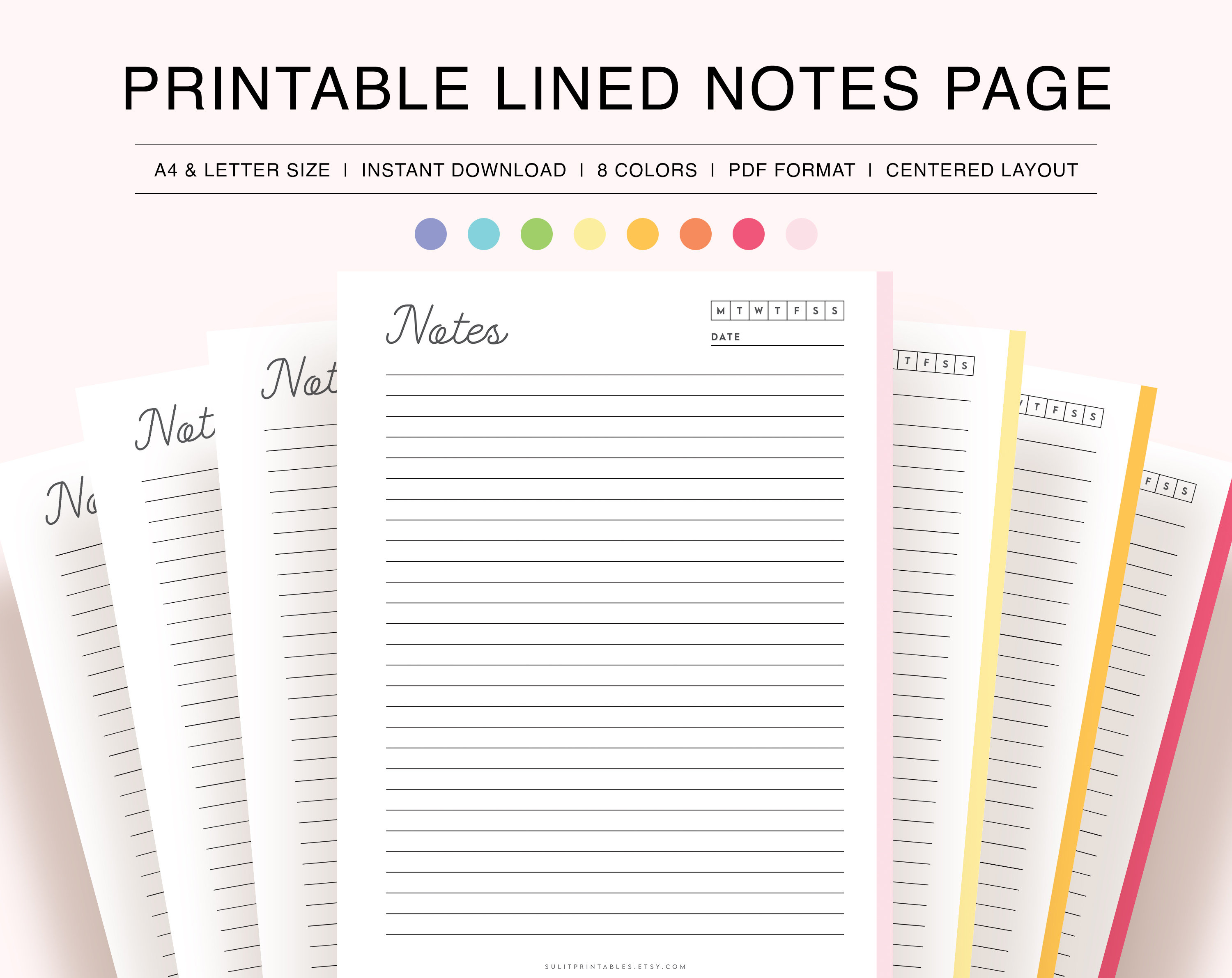 Notes Printable Page Notes Printable Page