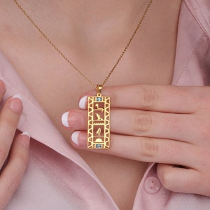 8k Solid Gold Personalized Cartouche Necklace, Egyptian Personalized Necklace, Ancient Gold Personalized Cartouche Necklace, Christmas Gift
