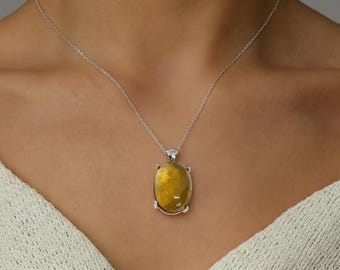 Diaspore Farbwechsel Anhänger Halskette, Sterling Silber Edelstein Halskette, Handgemachtes Jubiläumsgeschenk für Sie, Einzigartiges Geburtstagsgeschenk