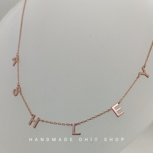 Handmade Gold Initial Necklace, Custom Letter & Name Jewelry, Perfect Personalized Gift for Loved Ones, Elegant  Letter Jewelry for Women