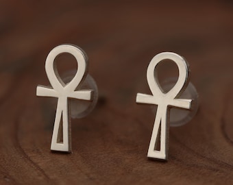 Sterling Silver Ankh Earrings for Ashleigh Kehl with special discount