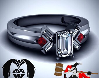 Joker And Harley Quinn Rings Etsy