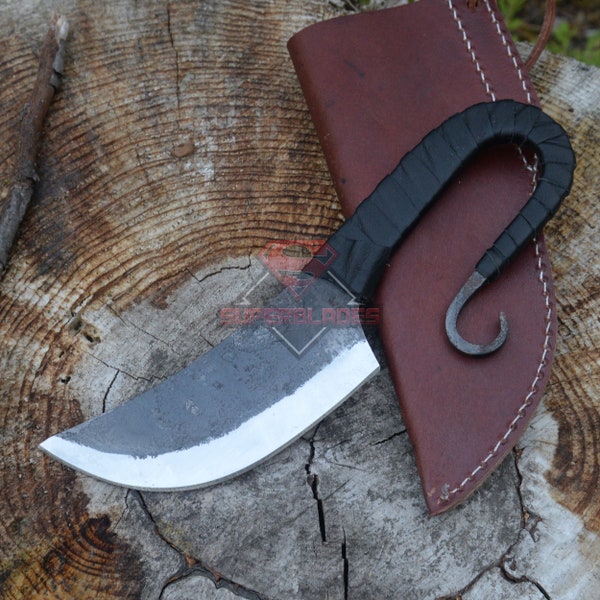 Viking Ragnar Lothbrok Skinning Knife with Leather Sheath