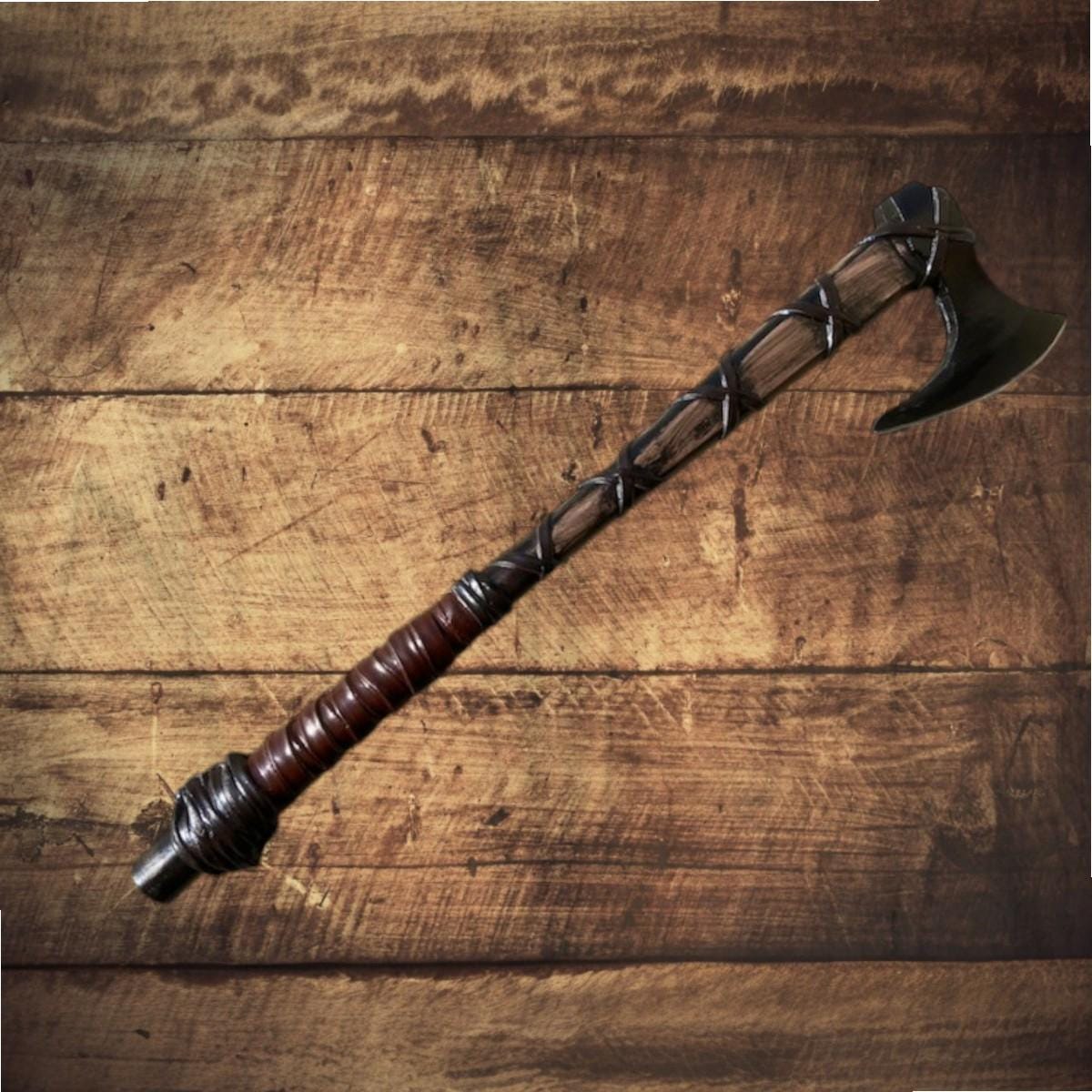 Wikinger Schaumstoff Axt – 50 Cm, Braun-silber, Für Kostüme & LARP