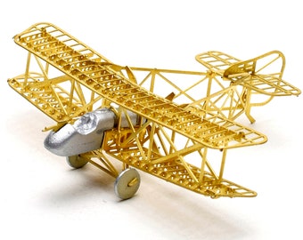 Maqueta del avión Airco DH2: Rompecabezas 3D grabado en latón a escala 1/160