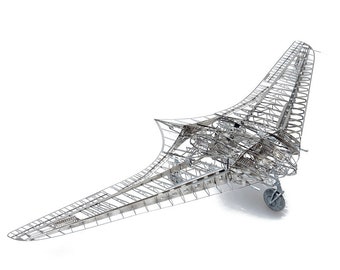 Kit de bricolaje de miniaturas de metal de acero Gotha G Ho-229 a escala 1/72: rompecabezas, pasatiempos y construcción.