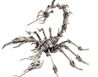 Kit de modelo de escorpión de acero 3D: rompecabezas de insectos de metal para armar