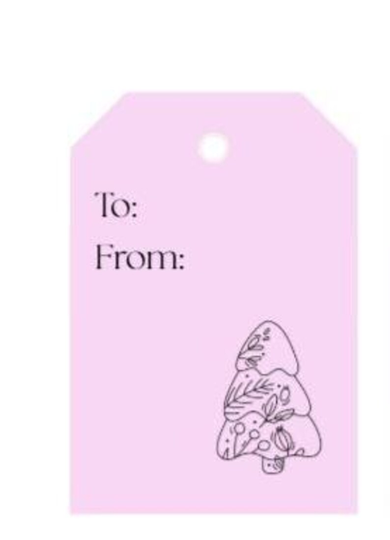 Pink Christmas Gift Tags – Printable Holiday Tags (digital Download) - Etsy