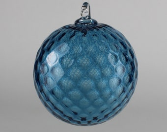 Turquoise Hand Blown Ornament