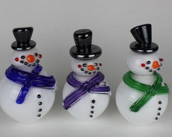 Handblown Glass Snowman