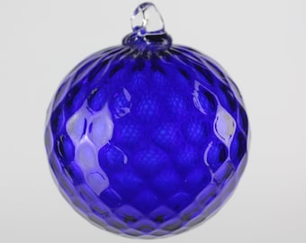 Dark Blue Hand Blown Ornament