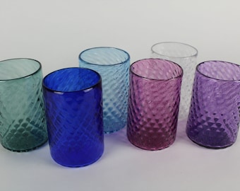 Handmade Pineapple Pattern High Ball Tumbler Drinking Cup