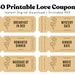 30 Printable Love Coupons, Gift for Him Christmas, Birthday, Valentines Day, Anniversary Love ...