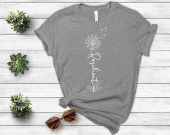 Hand Lettered and Drawn Dandelion Resilient SVG Digital Download, cut file, tumbler decal SVG, jpg, png hand lettered sublimation, military