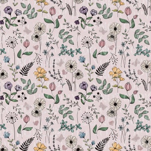 Hand Drawn seamless floral wildflower Digital Paper, sublimation Design, Tumbler Wrap, sublimation floral pattern, waterslide png