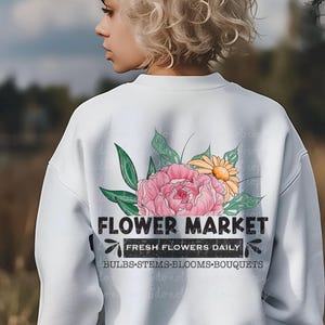 Marché aux fleurs dessiné à la main TÉLÉCHARGEMENT NUMÉRIQUE png, sublimation de fleurs, toboggan aquatique, décalcomanie de gobelet, conception de poche clip art fleur pivoine