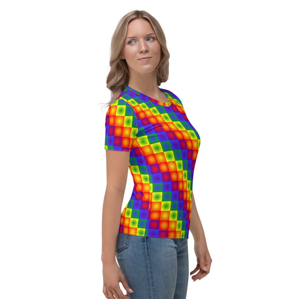 Women's Rainbow Pride T-shirt Bright - Etsy