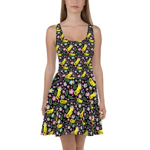 Tuba Skater Dress Black Background